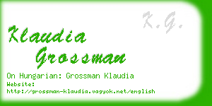 klaudia grossman business card